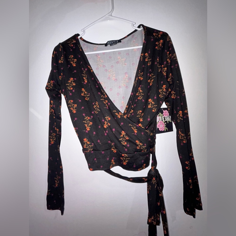 Brand new flower crop top size large